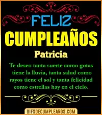 GIF Frases de Cumpleaños Patricia